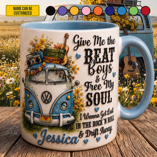 Give Me The Beat Boys - Personalized Hippie Accent Mug