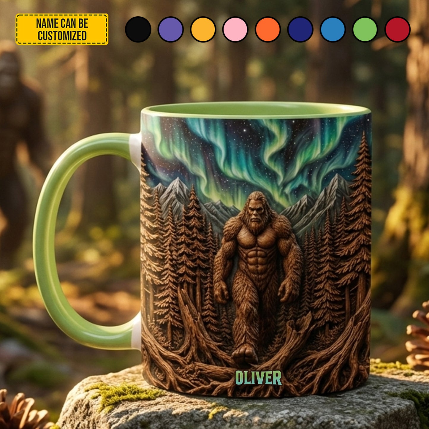 Legend in the Trees – Personalized Bigfoot Accent Mug