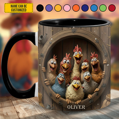 Chicken Funny - Personalized Funny Accent Mug