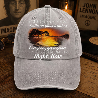 Come On People Now - Guitar Classic Music Denim Cap