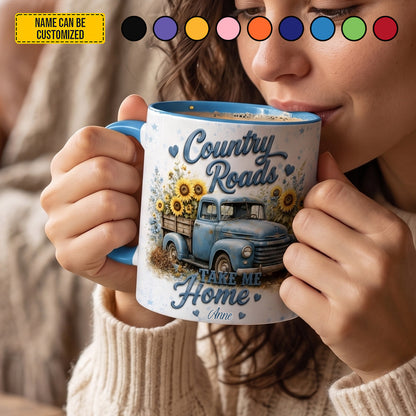 Countryroads Take Me Home - Personalized Truck Accent Mug