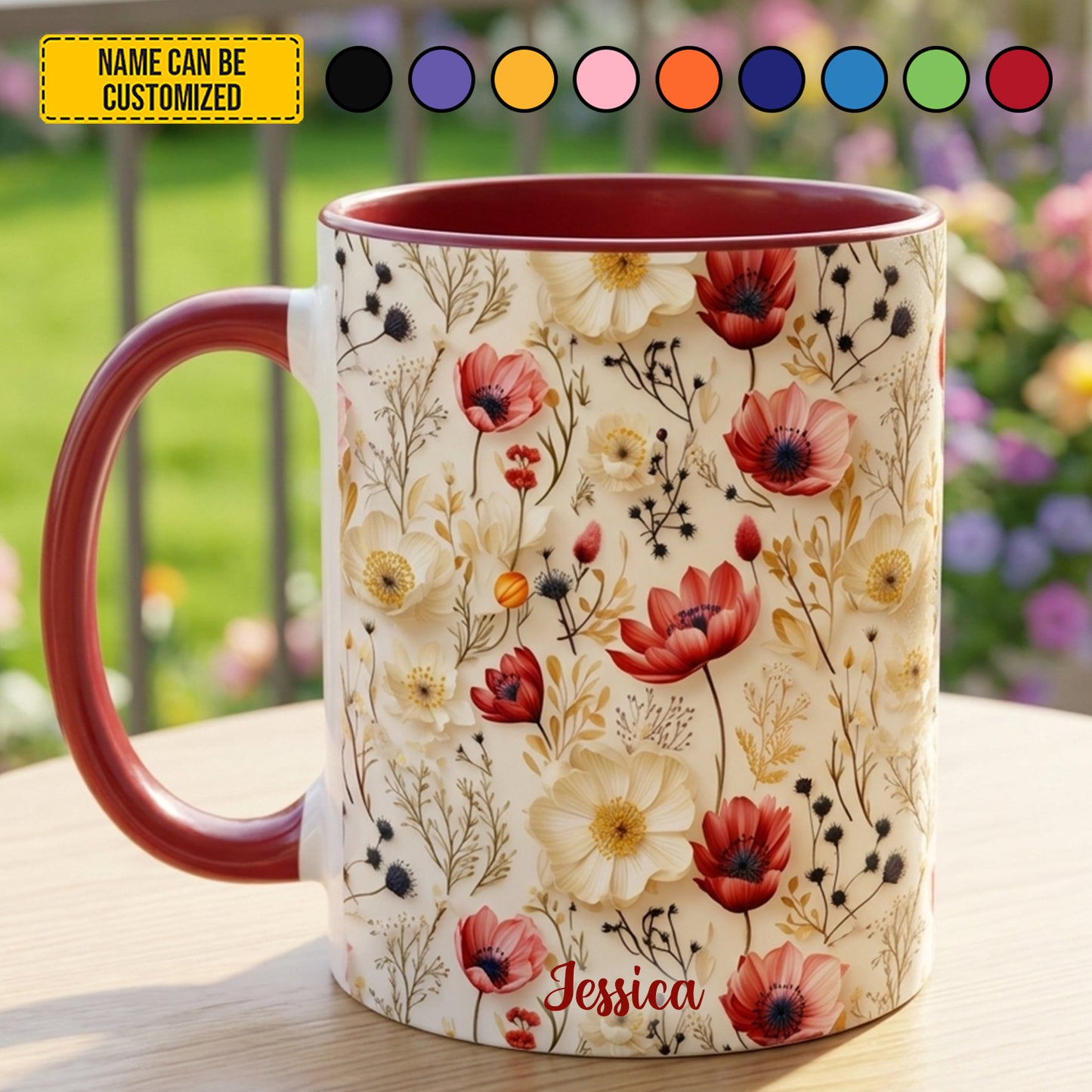 Beautiful Wildflower - Personalized Accent Mug
