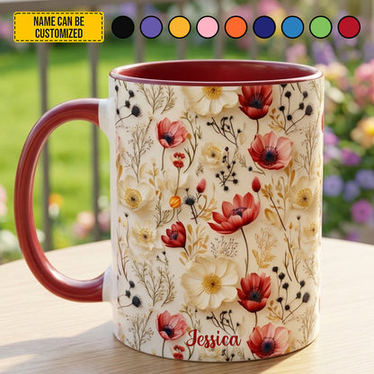 Beautiful Wildflower - Personalized Accent Mug