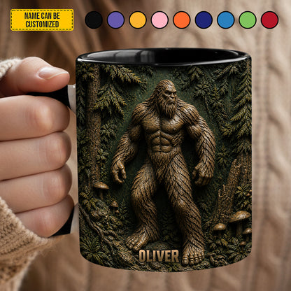Personalized Bigfoot Forest Guardian Accent Mug