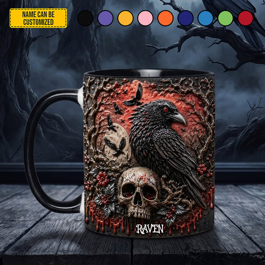 Personalized Raven Gothic Accent Mug