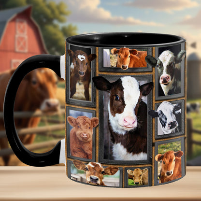 Adorable Cow Collage Accent Mug