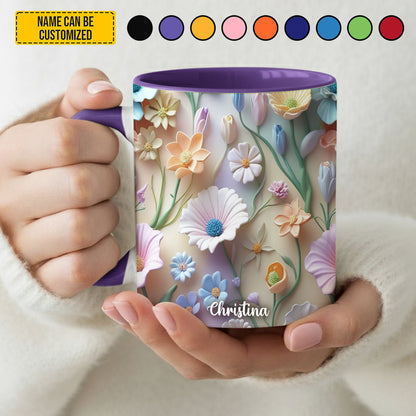 Beautiful Wildflowers - Personalized Wildflower Accent Mug