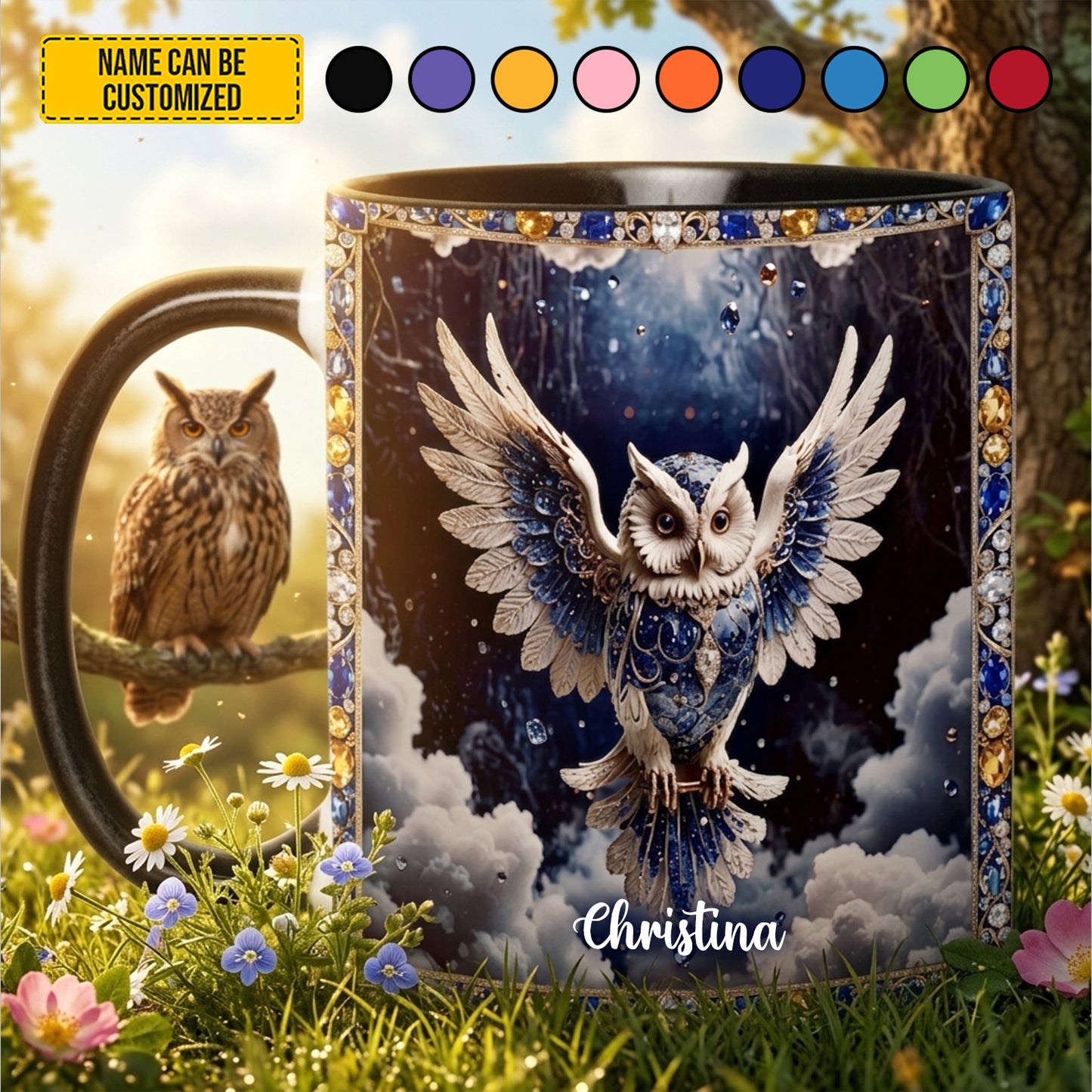 Personalized Mystic Owl Accent Mug