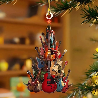 Guitar Christmas Tree Ornament