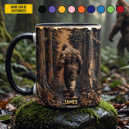 Backwoods Wanderer – Personalized Bigfoot Accent Mug