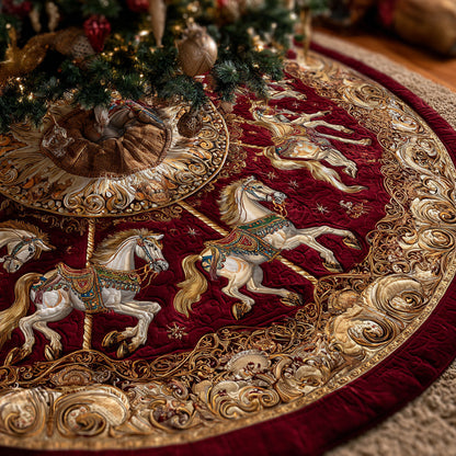 Merry Christmas Horse Tree Skirt