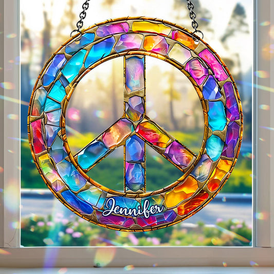Hippy Soul - Personalized Hippie Acrylic Window Hanging