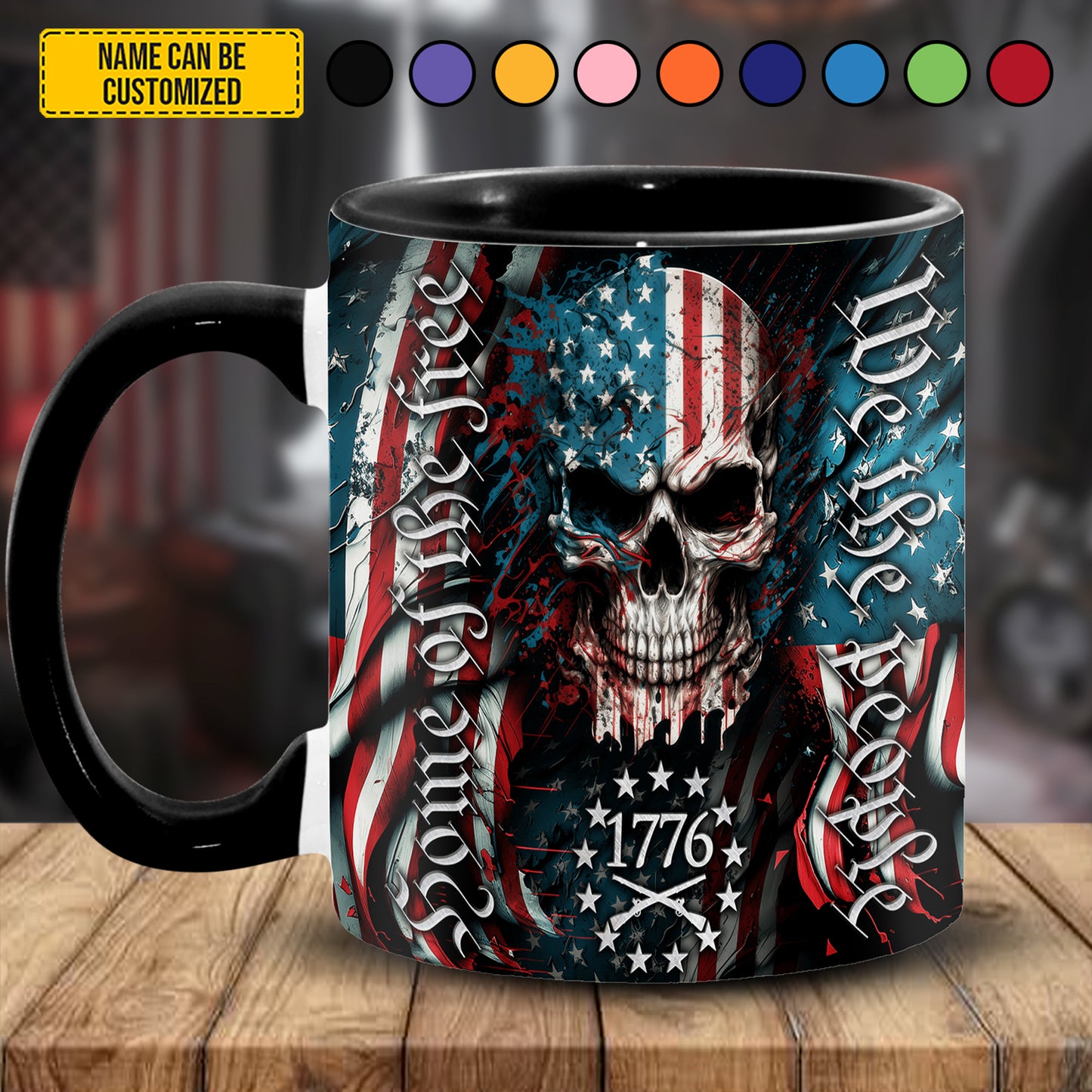 We Are People - Patriotic Skull Accent Mug