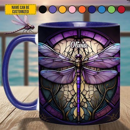 Love Dragonfly - Personalized Dragonfly Accent Mug