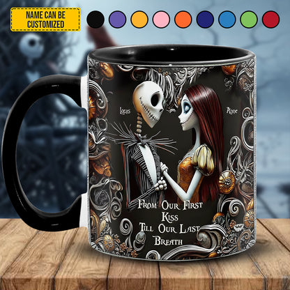 Personalized Cute Gothic Couple Accent Mug
