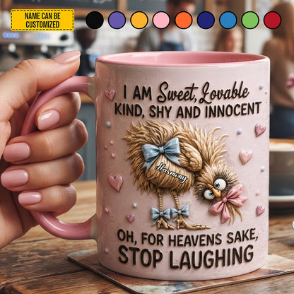I Am Sweet Loveable - Personalized Chicken Accent Mug
