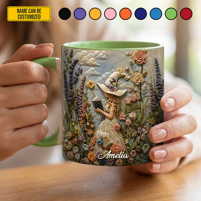 Beautiful Witch Flowers - Personalized Witch Accent Mug