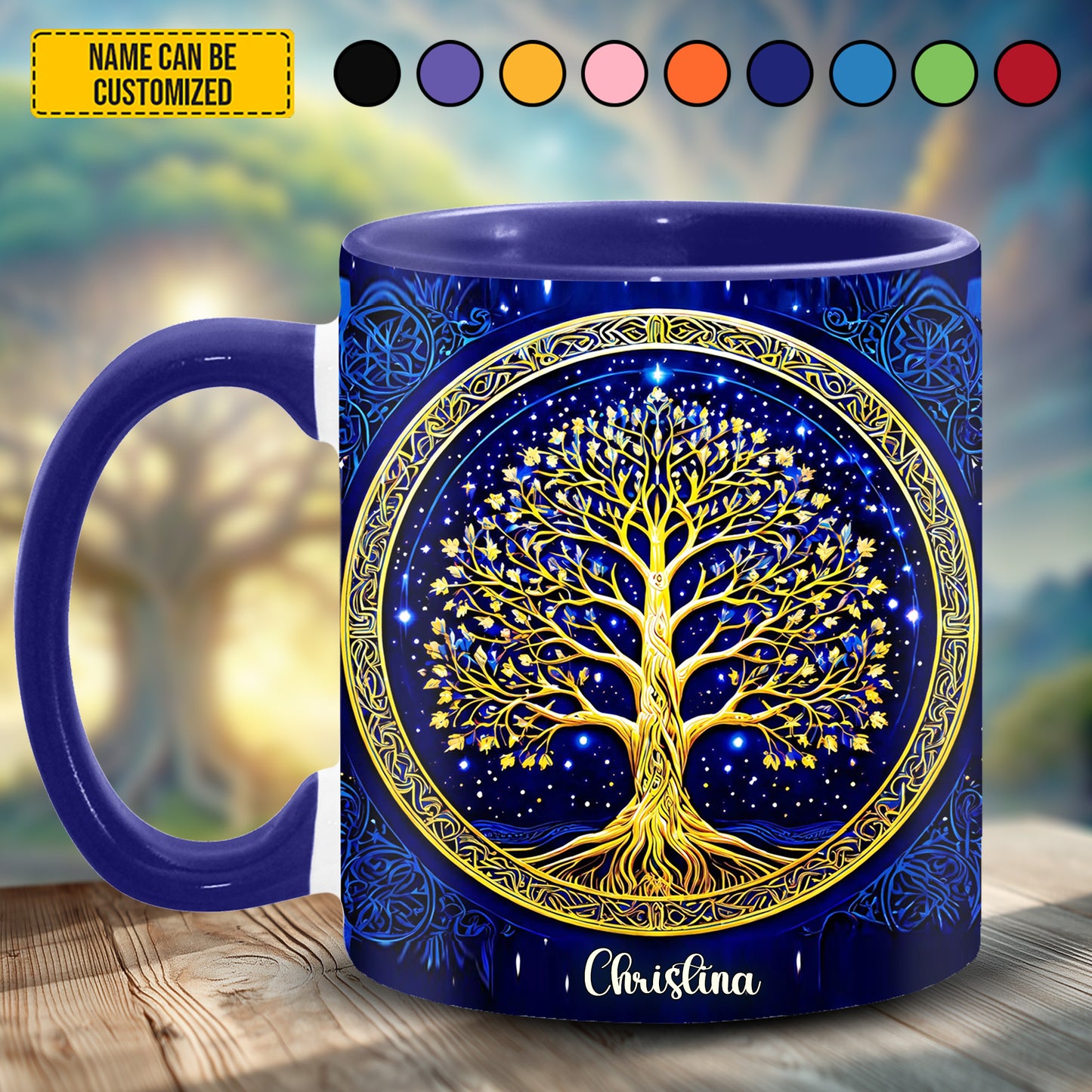 Personalized Tree Of Life Accent Mug