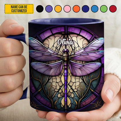 Love Dragonfly - Personalized Dragonfly Accent Mug
