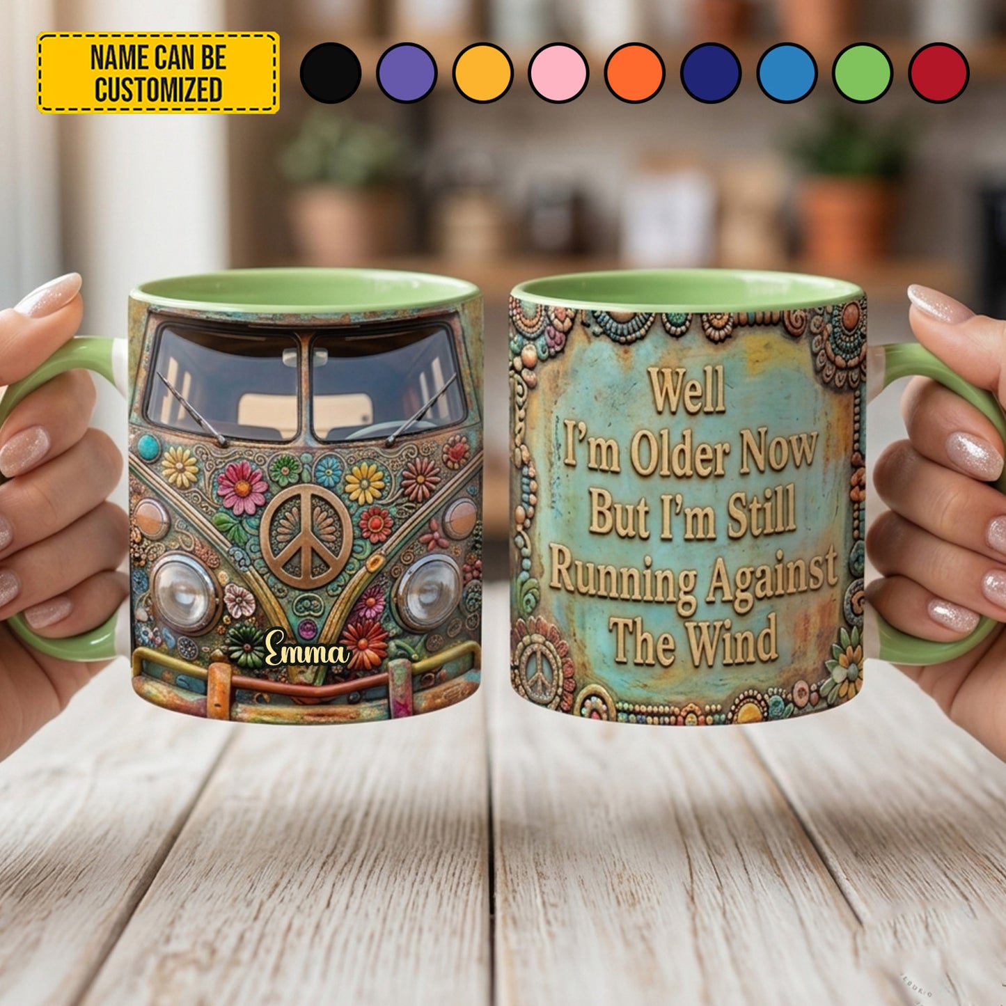 Freedom's Just Another Word For Nothing Left To Lost - Personalized Hippie Accent Mug