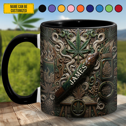 Evergreen Calm – Personalized Weed Accent Mug