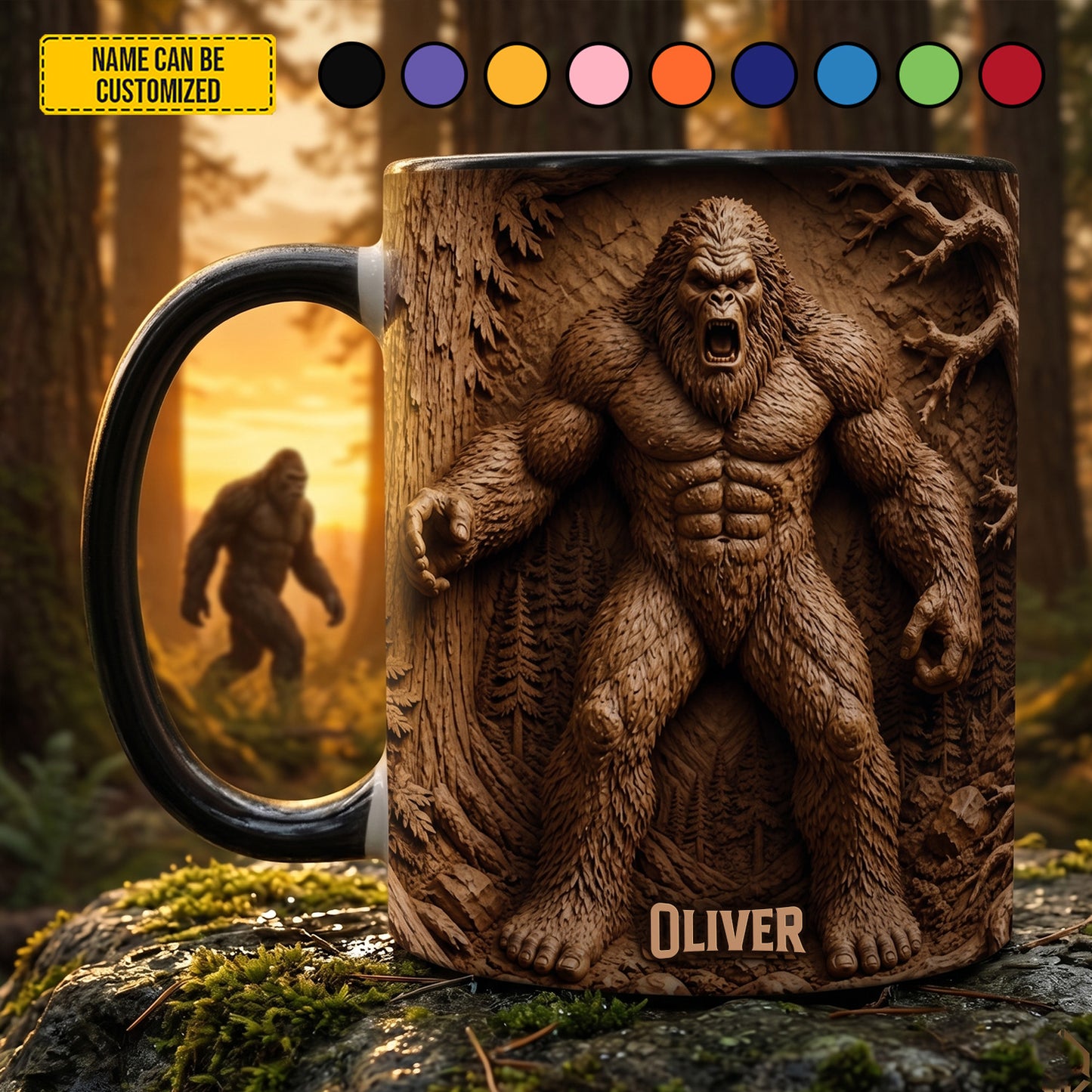 Forest Guardian – Personalized Bigfoot Accent Mug