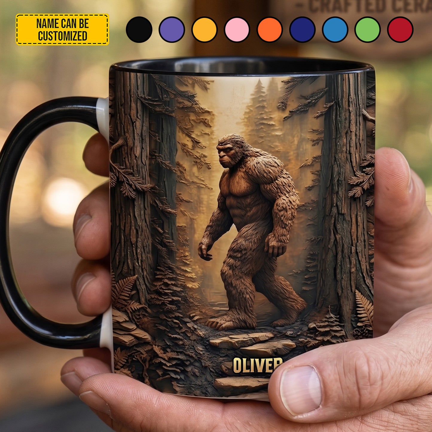 Forest Wanderer – Personalized Bigfoot Accent Mug