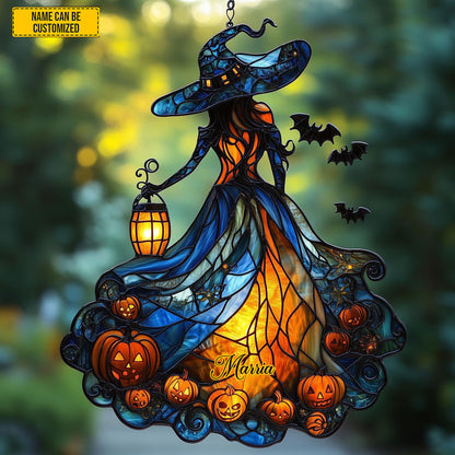 Halloween Witch Acrylic Window Hanging, Acrylic Window Hanging