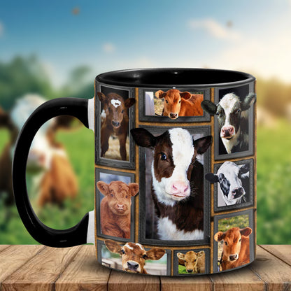 Adorable Cow Collage Accent Mug