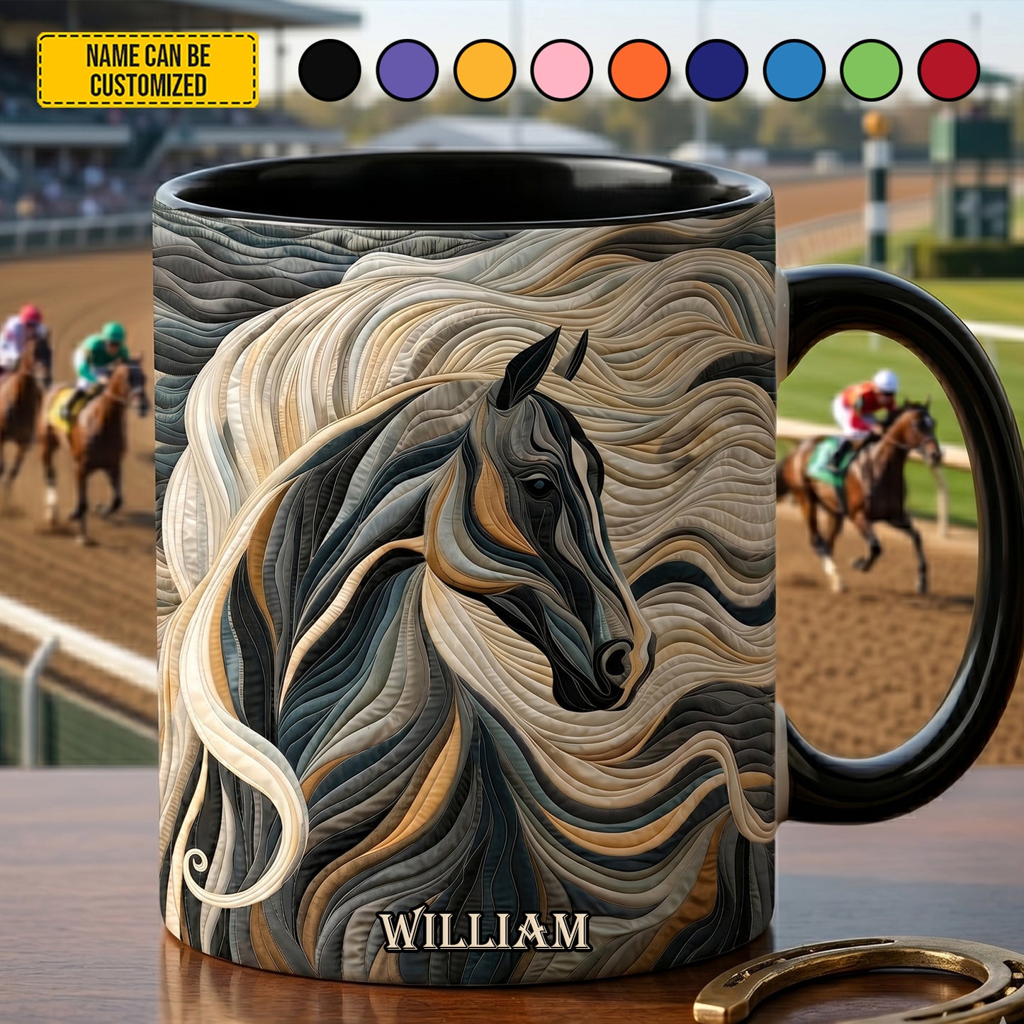 Personalized Western Horse Accent Mug
