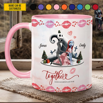 Personalized Gothic Couple Accent Mug