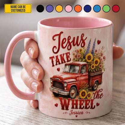 Jesus Take The Wheel - Personalized Country Truck Accent Mug