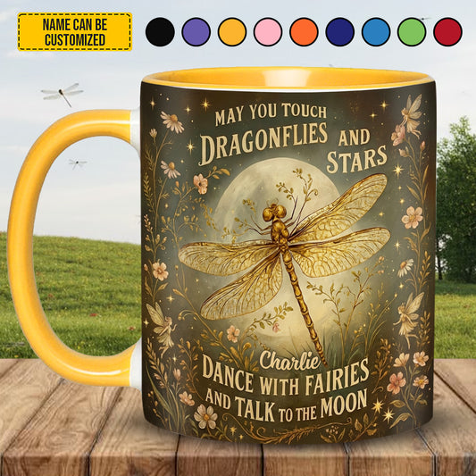 May You Tough Dragonflies - Personalized Dragonfly Accent Mug