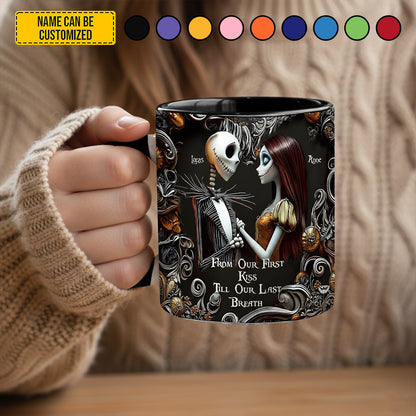Personalized Cute Gothic Couple Accent Mug