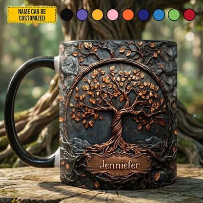 Tree Of Life - Personalized Hippie Accent Mug