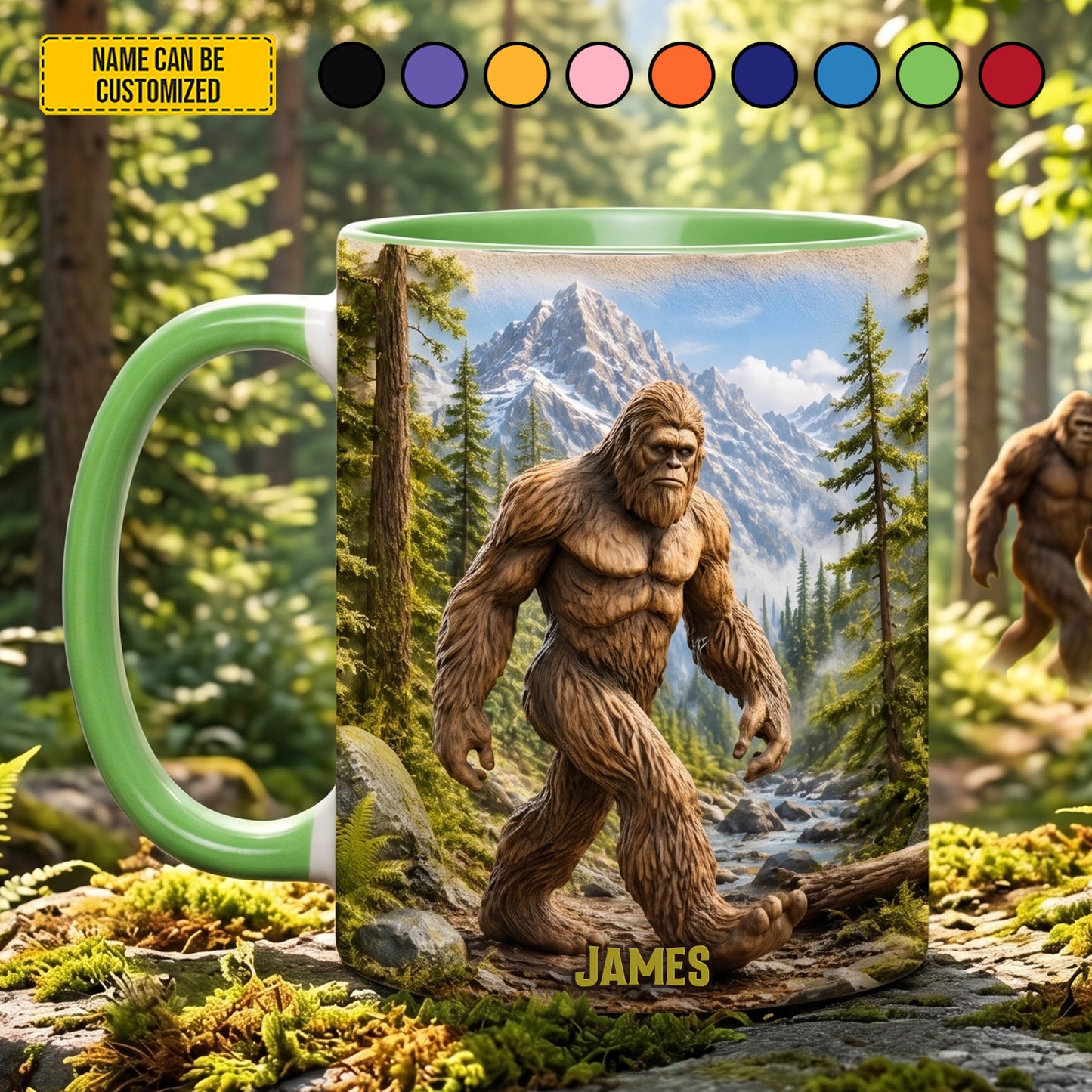 Mountain Wanderer – Personalized Bigfoot Accent Mug