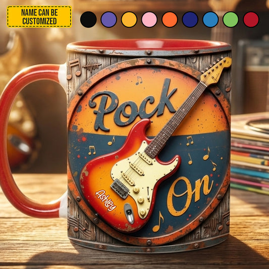 Pock On - Personalized Guitar Accent Mug