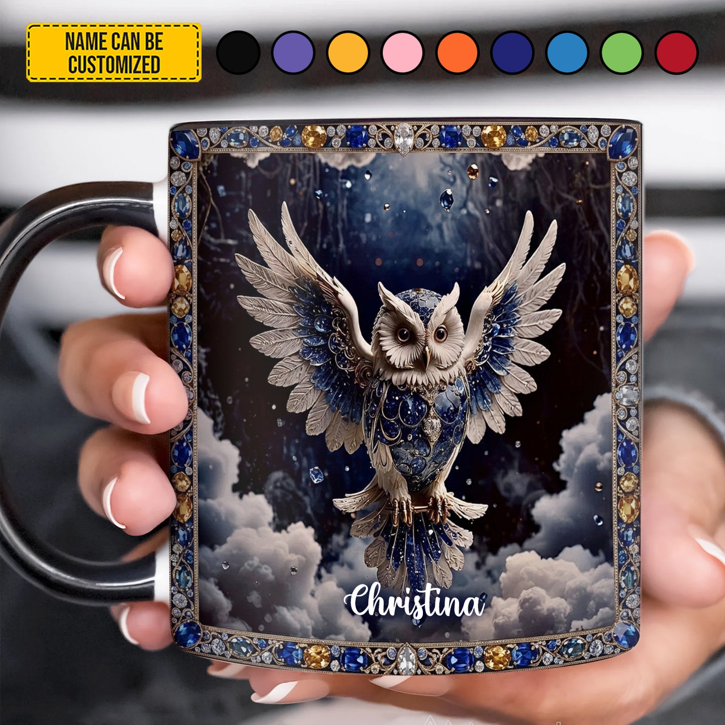 Personalized Mystic Owl Accent Mug