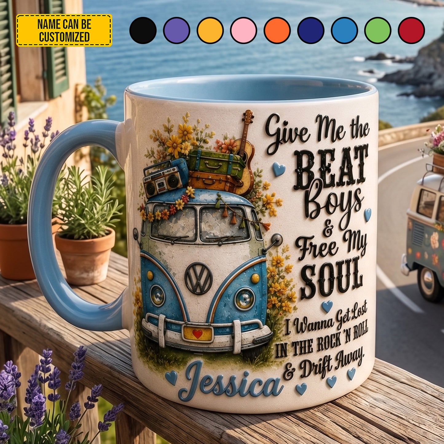 Give Me The Beat Boys - Personalized Hippie Accent Mug