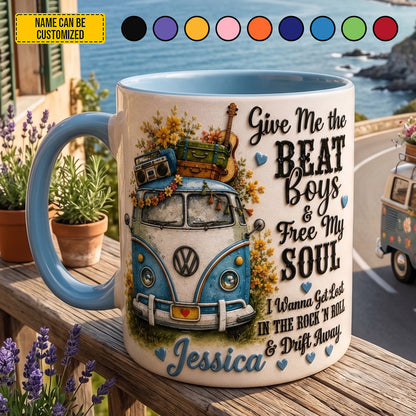 Give Me The Beat Boys - Personalized Hippie Accent Mug