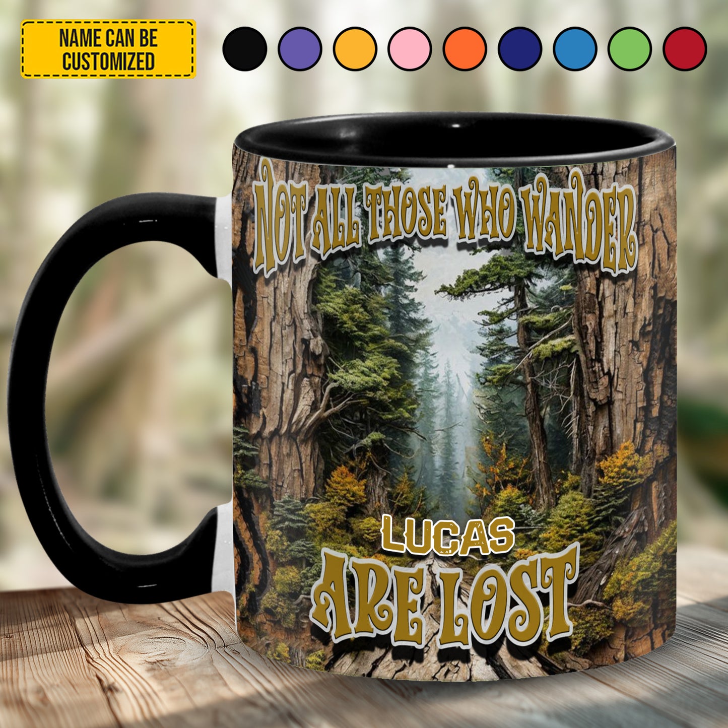 Not All Those Who Wander Are Lost - Personalized Camping Accent Mug