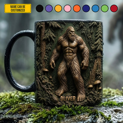 Personalized Bigfoot Forest Guardian Accent Mug
