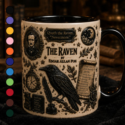 Raven Edgar Allan Halloween Accent Mug