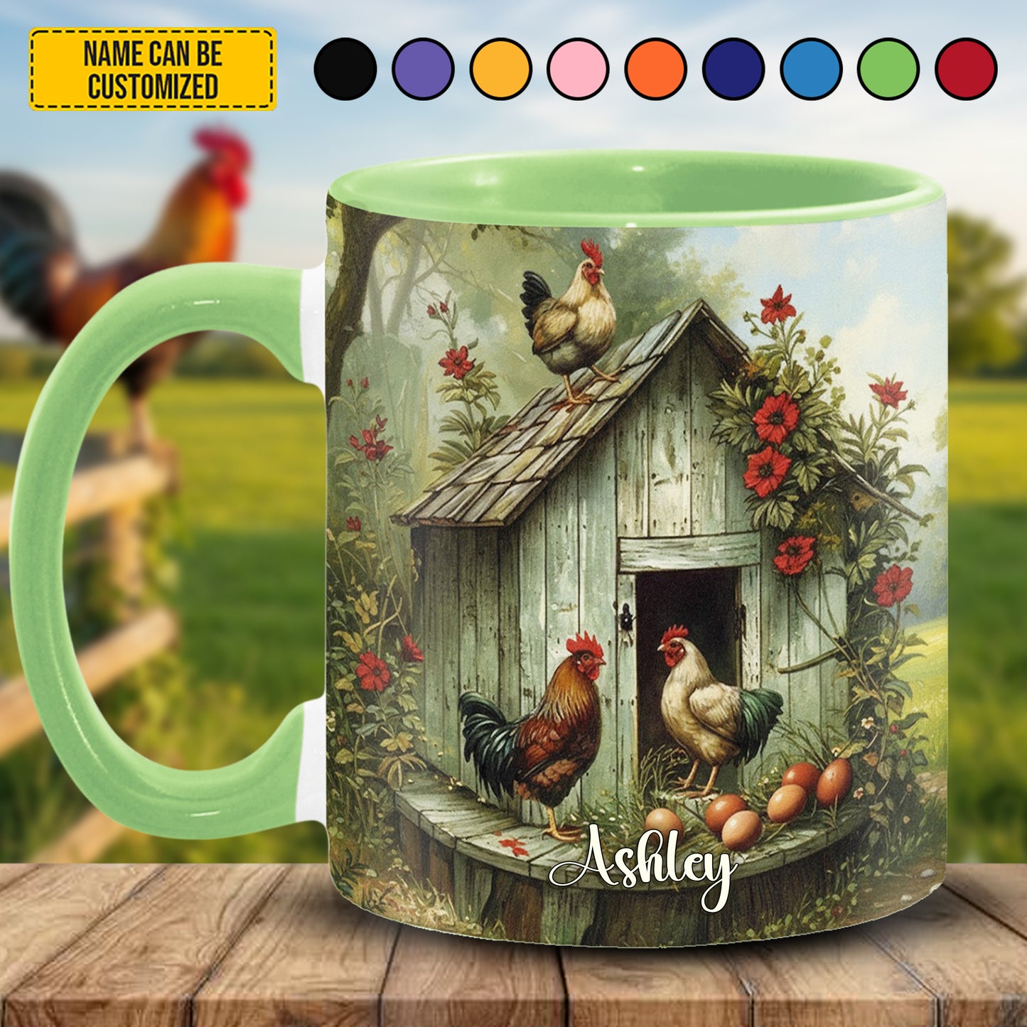 Chicken Farm - Personalized Chicken Accent Mug