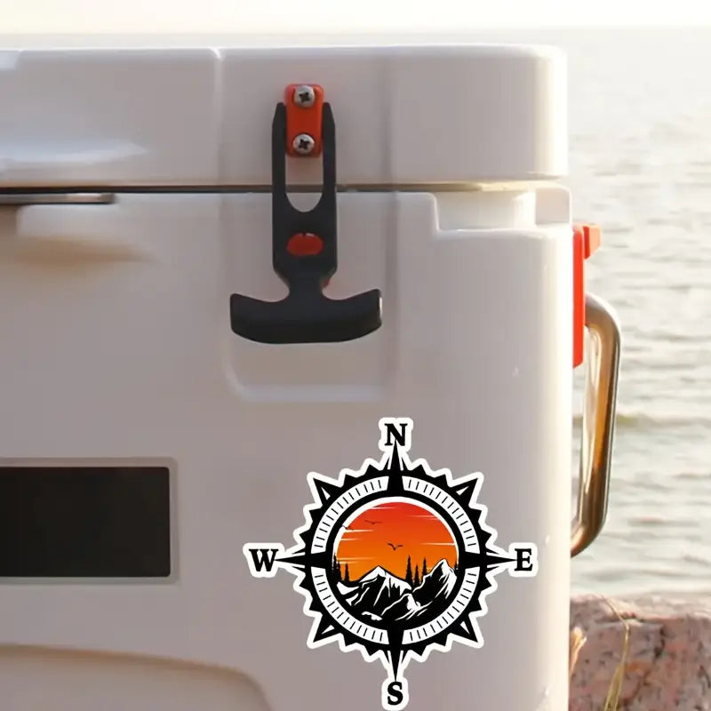 Compass Adventure Sunset Sticker