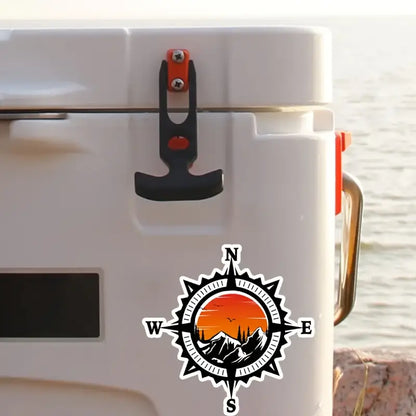 Compass Adventure Sunset Sticker