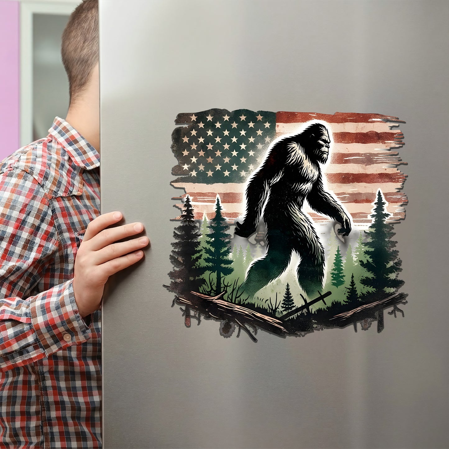Forest Patriot – Bigfoot Magnet