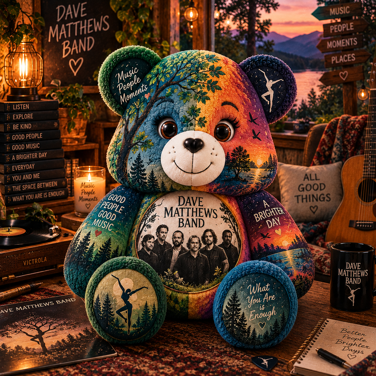 Dave Matthews Band Bear Custom Shaped Pillow – Music Fan Gift