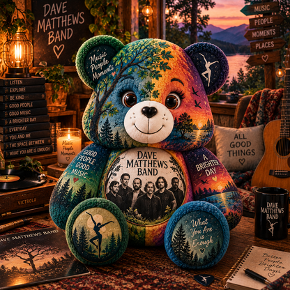 Dave Matthews Band Bear Custom Shaped Pillow – Music Fan Gift