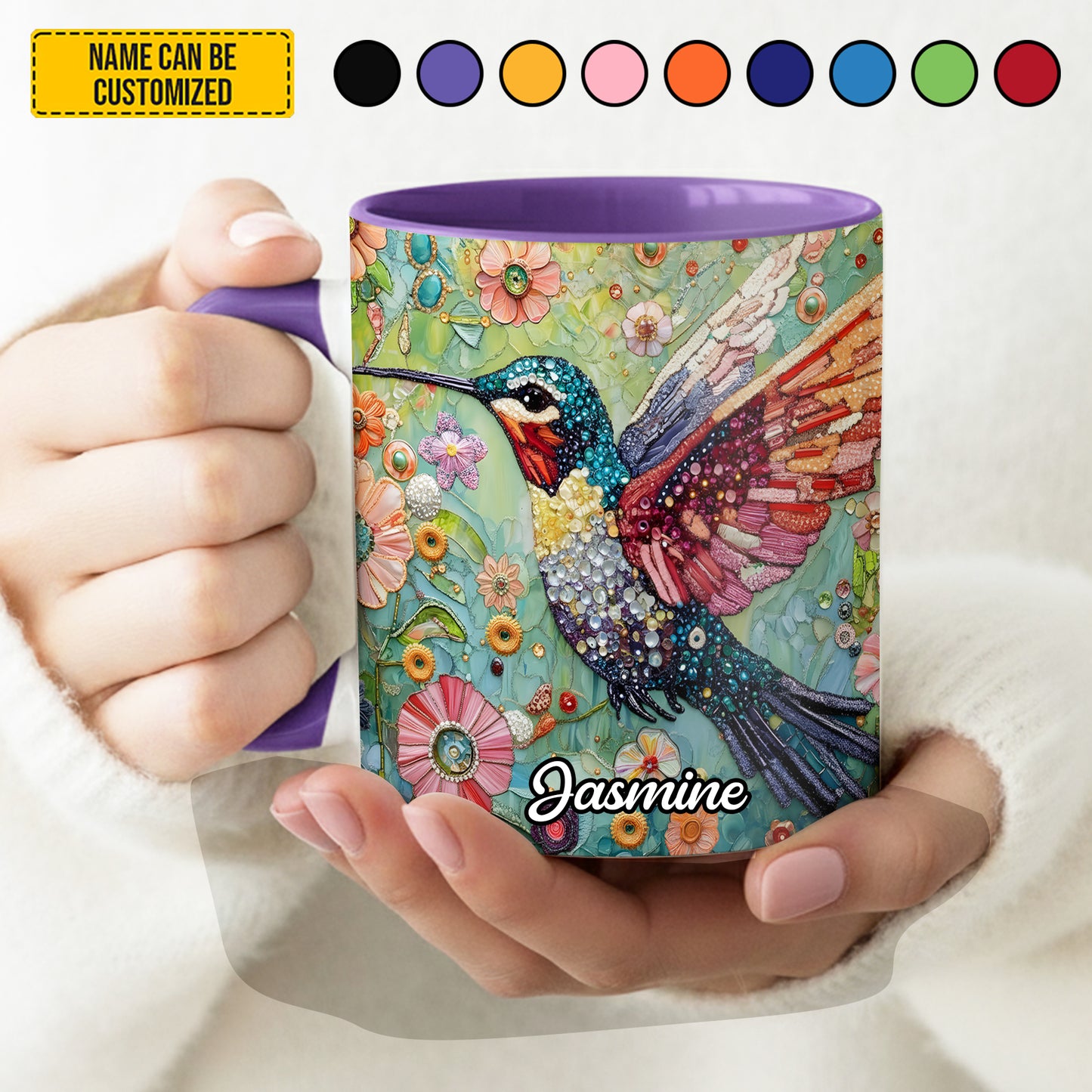 Hummingbird Lover - Personalized Hummingbird Accent Mug